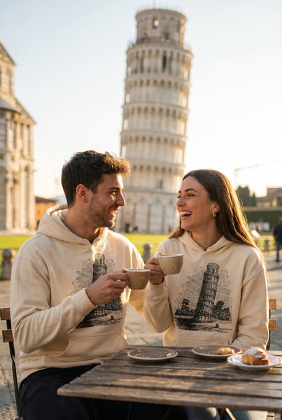 Tower of Pisa Print Unisex Hoodie